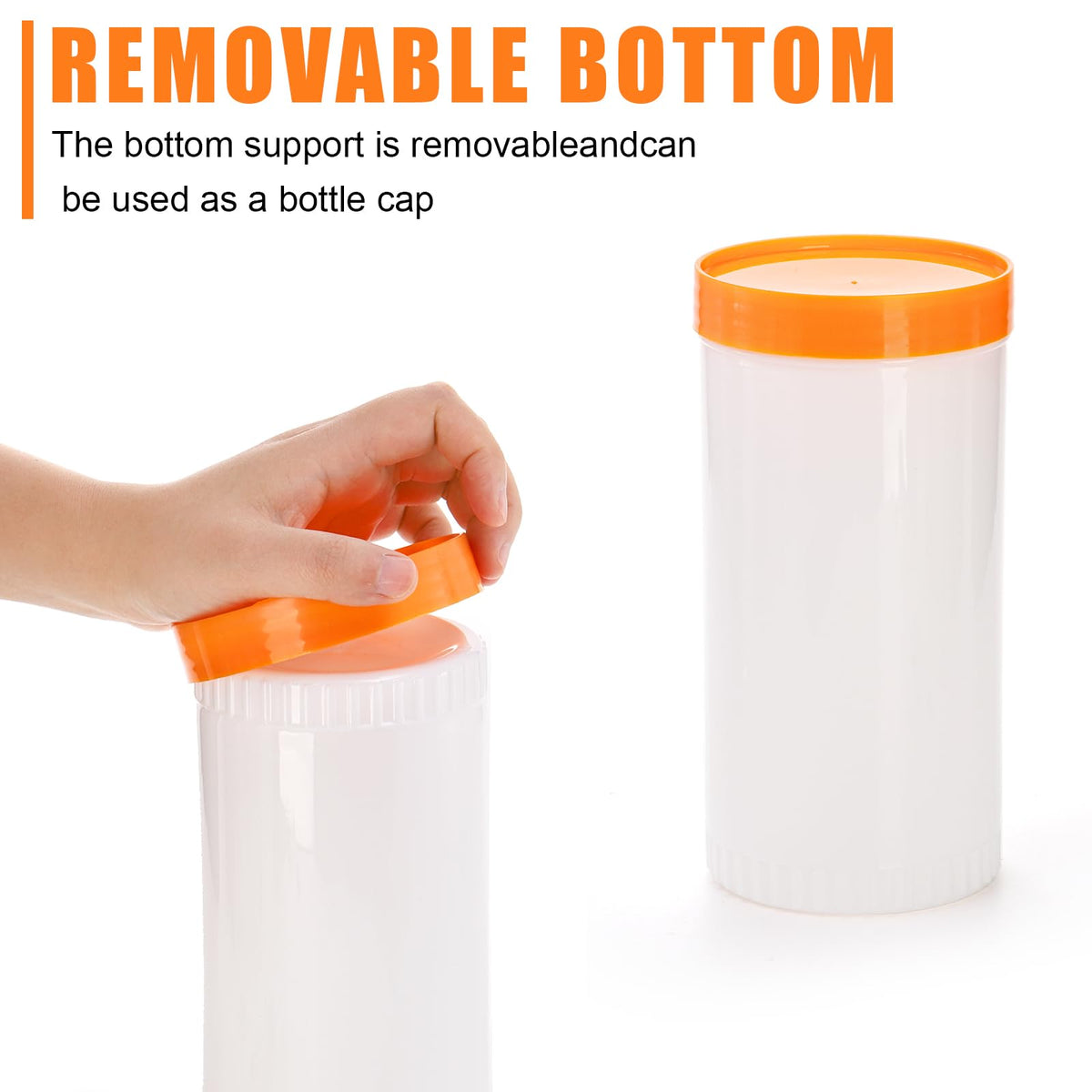 Tebery color-coded bottles with resealable lids keep ingredients fresh.