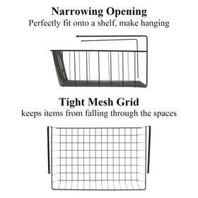 Tebery compact 10 lbs capacity basket fits slim shelves.