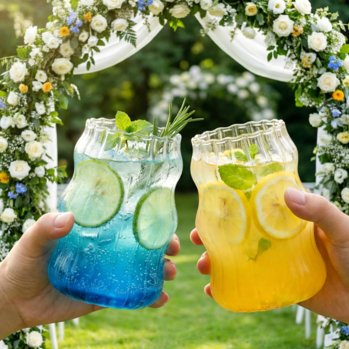 Tebery durable thick glass cups are dishwasher safe for daily use