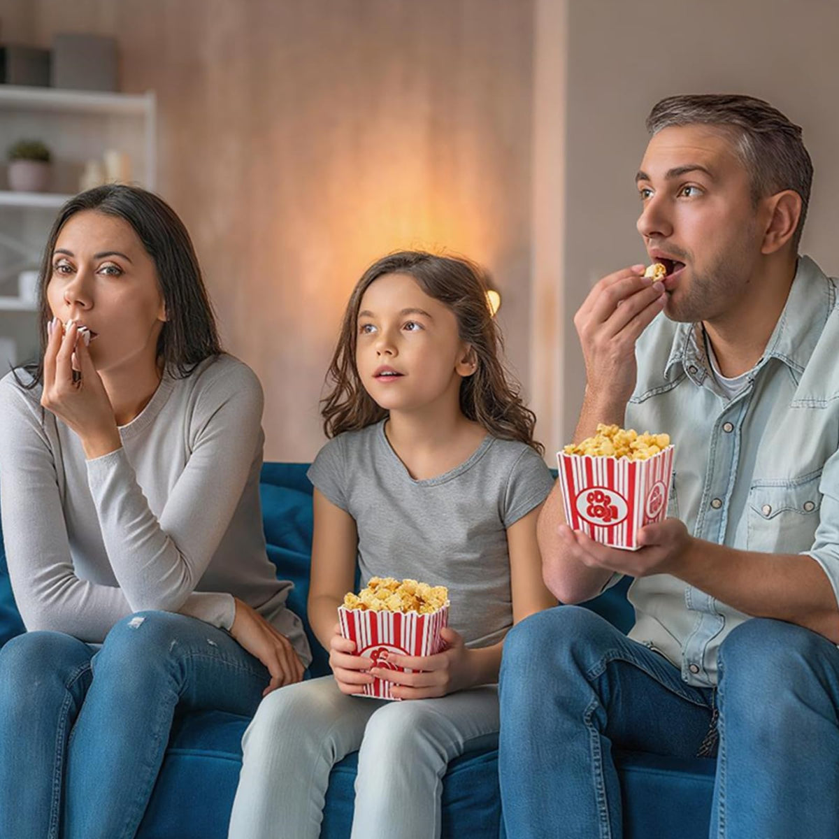 Tebery multiuse popcorn box doubles for small treats like candies or chocolates