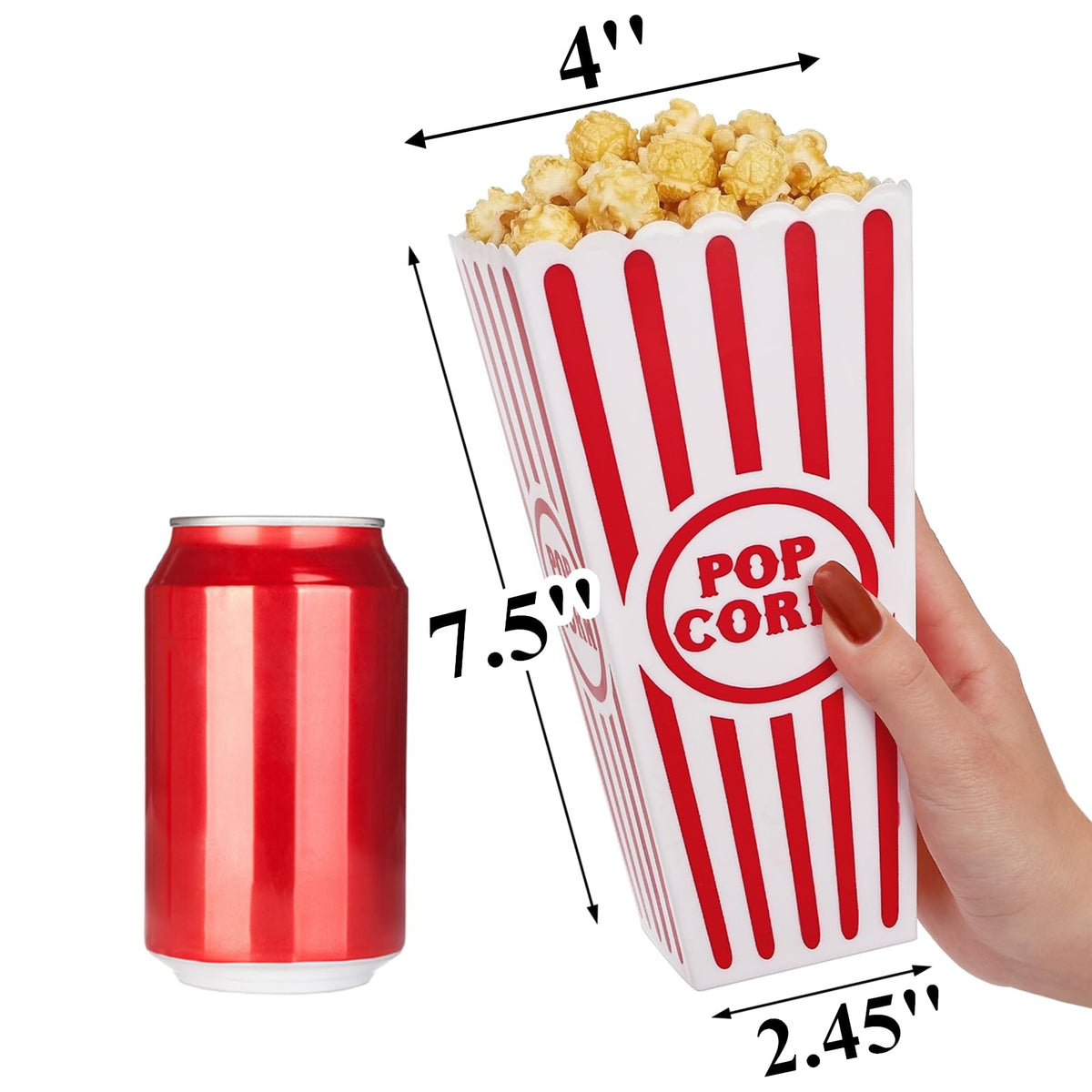 Tebery popcorn box open-top stack design saves storage space after the party
