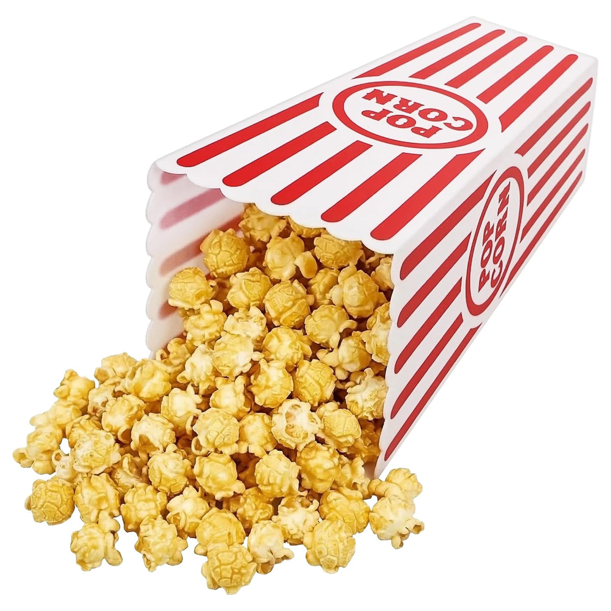 Tebery popcorn box open-top maintains shape while hosting snacks at gatherings