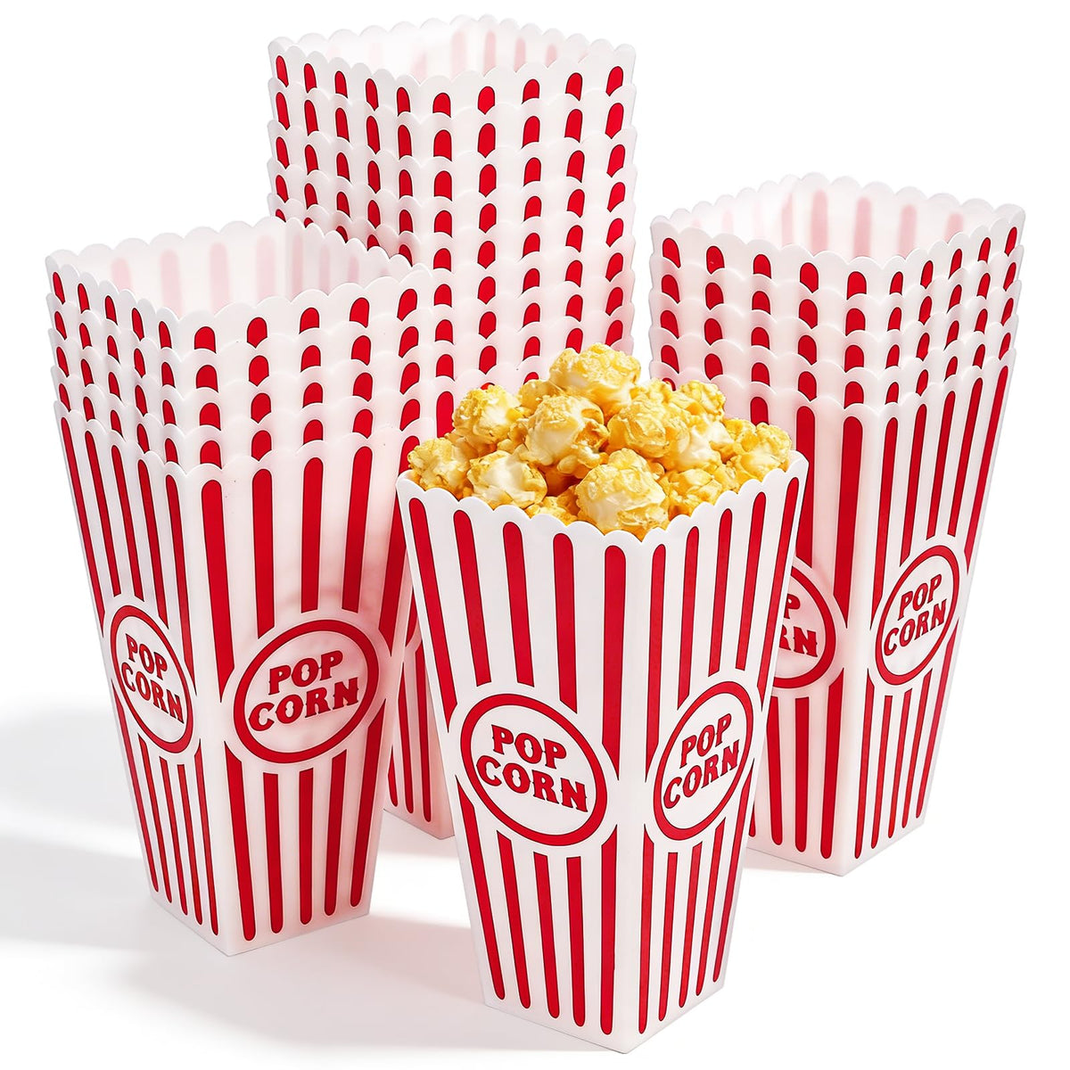 Tebery red striped containers add festive vibes to birthday and carnival events
