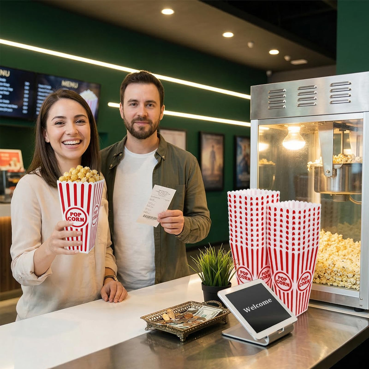 Tebery party bowls keep snacks organized at movie nights and receptions