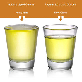 Tebery round base shot glass features balanced weight to prevent tipping
