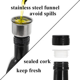 Tebery vinegar cruet in clear glass shows contents for quick identification.