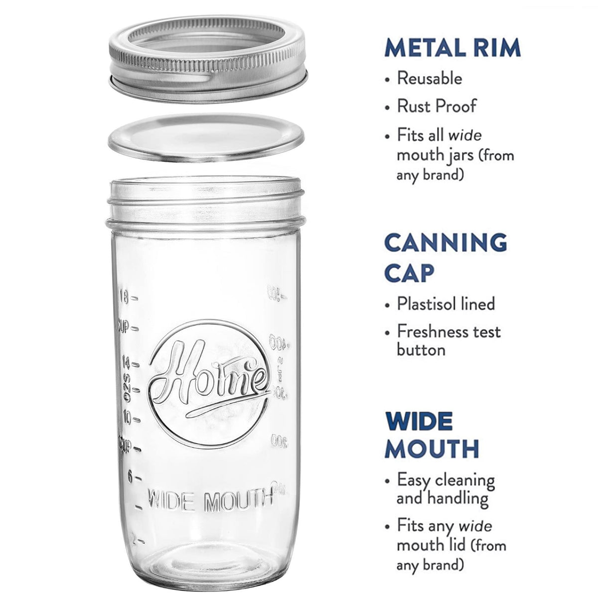 Tebery wide-mouth jar being filled easily for batch prep.