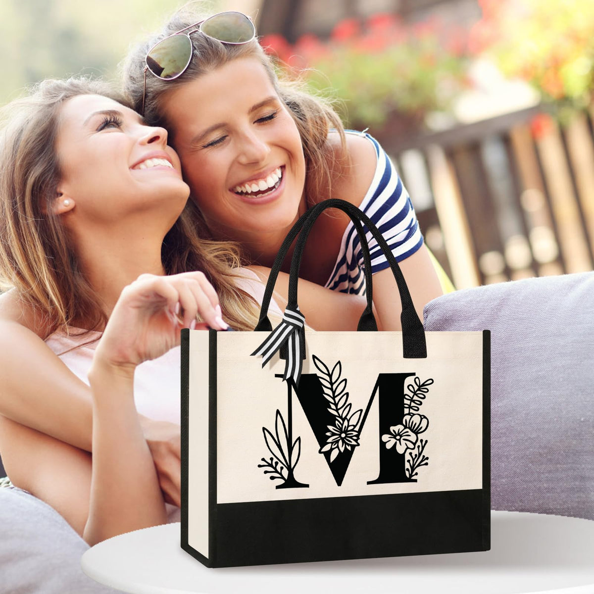 Tecanne tote in grocery or beach scene demonstrates multi purpose practicality