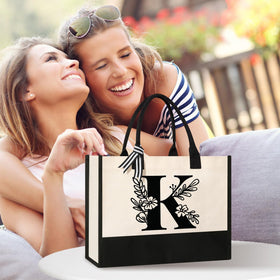 Tecanne Initial Tote Bag gift ready packaging suitable for celebrations