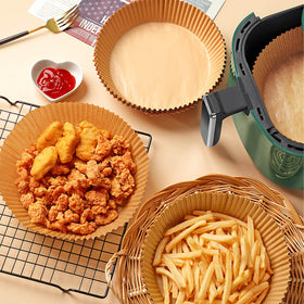 Tecbeauty parchment liners prevent sticking for easy food release.