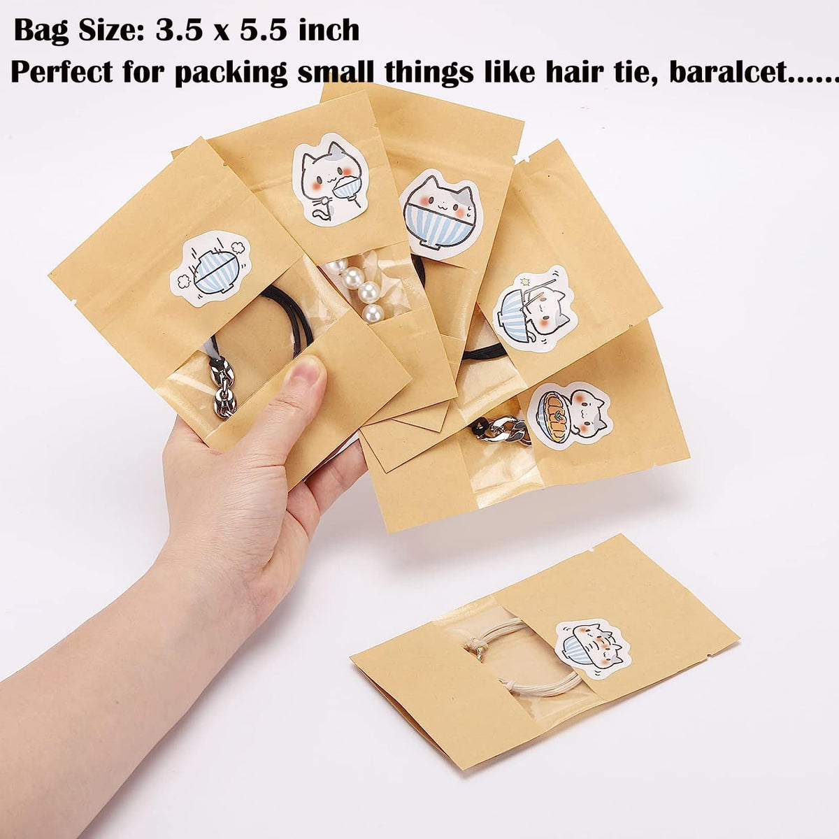 Tecbeauty ziplock seal pouch for secure tea and snack storage.