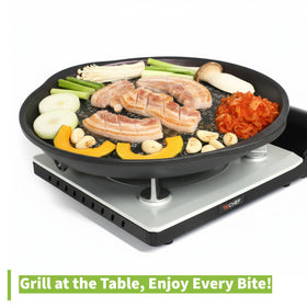 TECHEF five-layer-nonstick coating highlights easy food release and quick cleanup