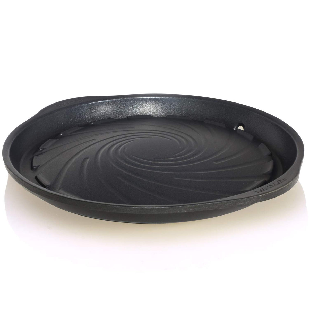 TECHEF KBBQ grill pan top view shows even heat from cast aluminum