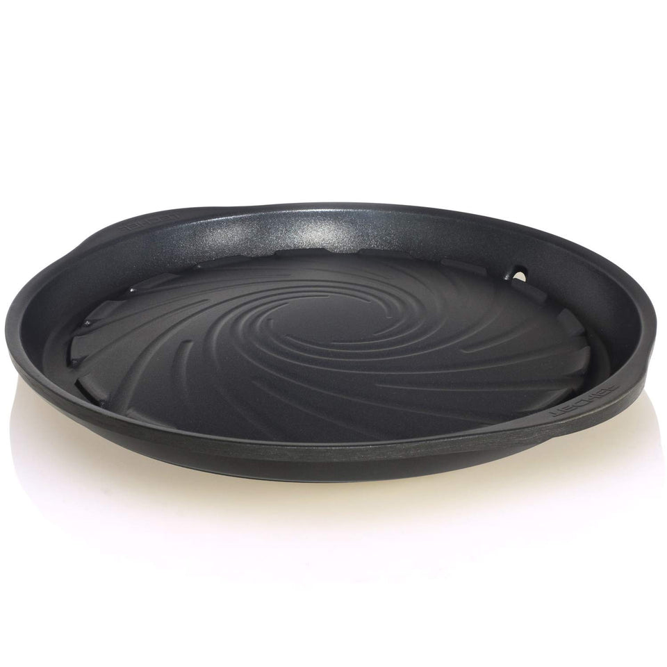 TECHEF KBBQ grill pan top view shows even heat from cast aluminum