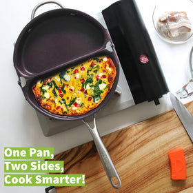 TECHEF pfoa-free nonstick coating close-up showing easy release.