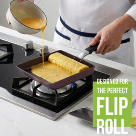 TECHEF Tamagoyaki pan flipping omelette with smooth front design