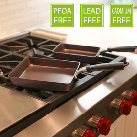 TECHEF Tamagoyaki Pan made in Korea label signaling quality craftsmanship.