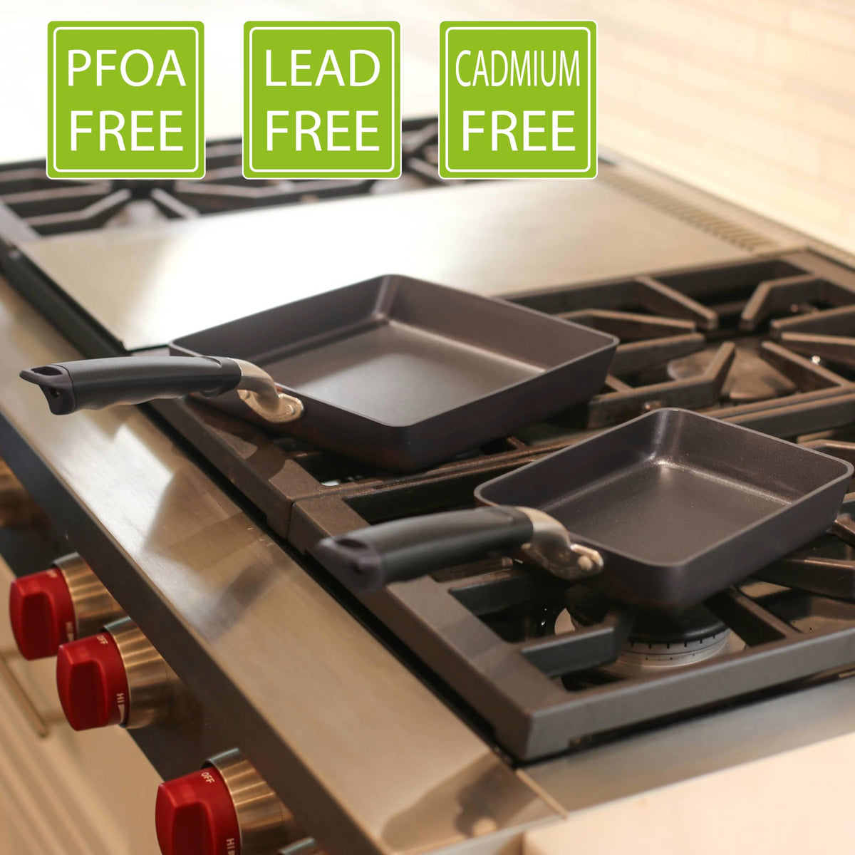 TECHEF Tamagoyaki pan oven-safe up to 350°F for versatile cooking