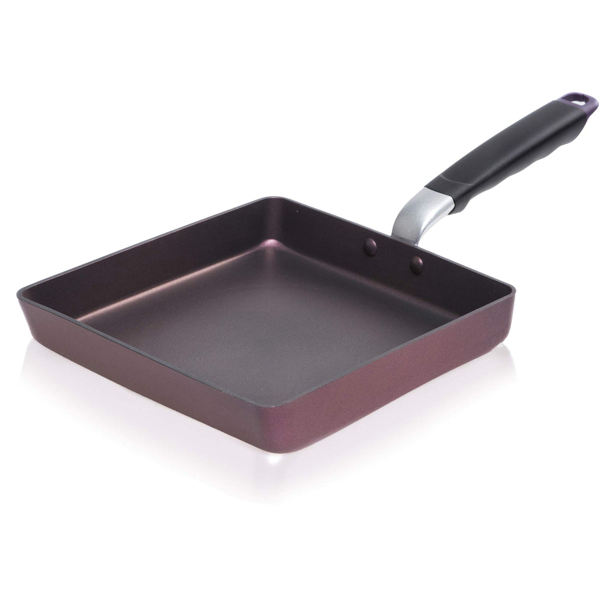 TECHEF Tamagoyaki pan purple large tilt for easy omelette flipping