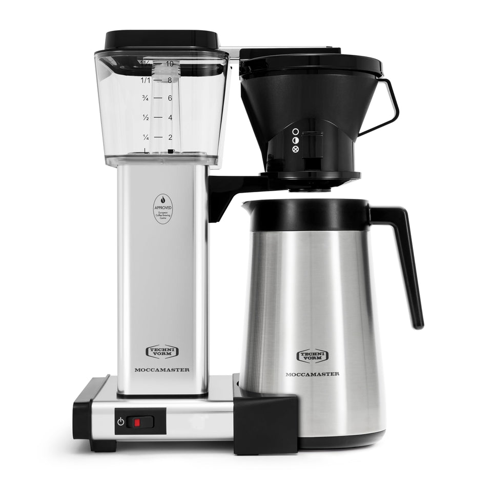 Technivorm Moccamaster 79112 KBT coffee brewer in full view showing its compact setup and 40 oz capacity