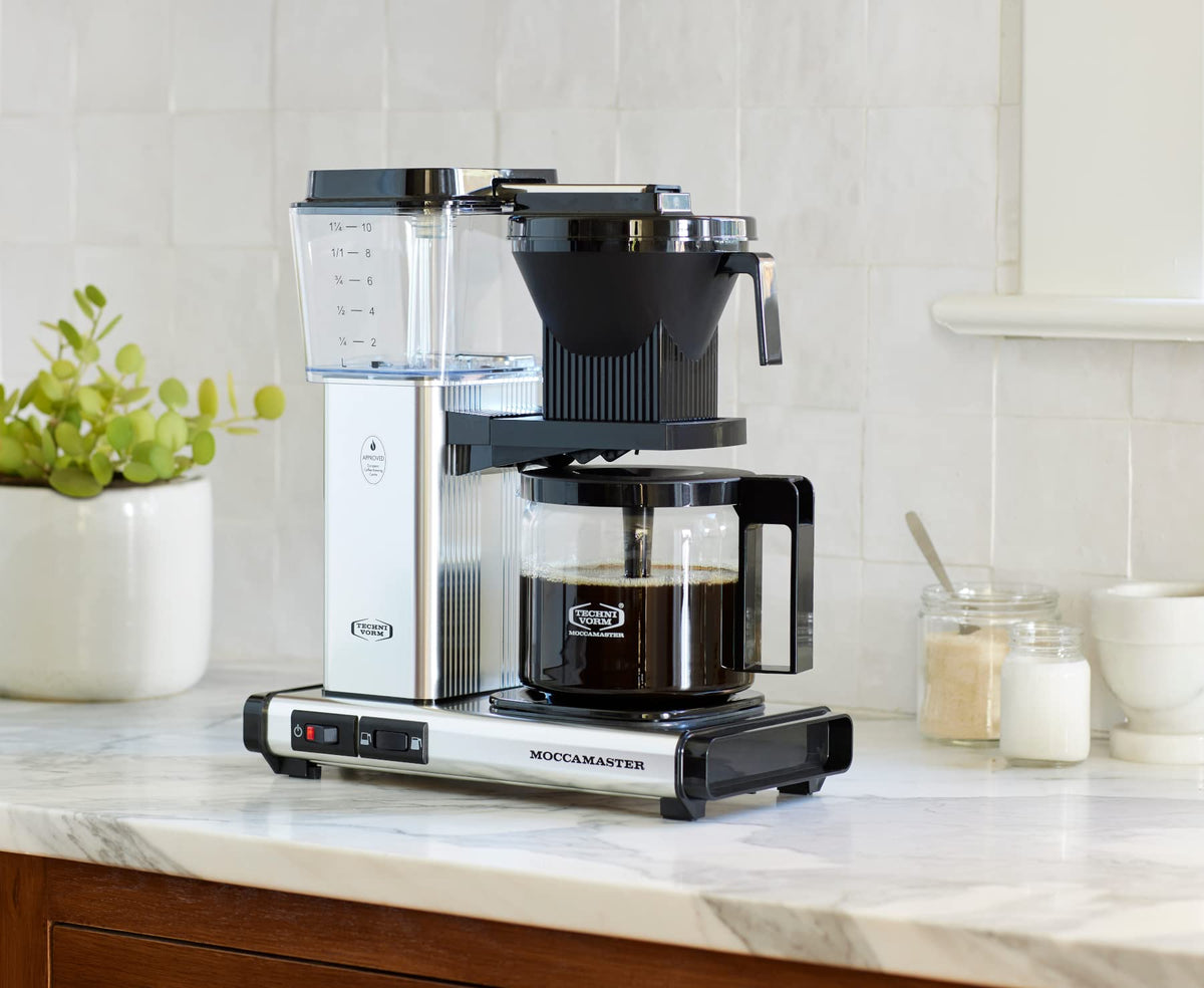 Technivorm Moccamaster auto-stop brew basket prevents drips