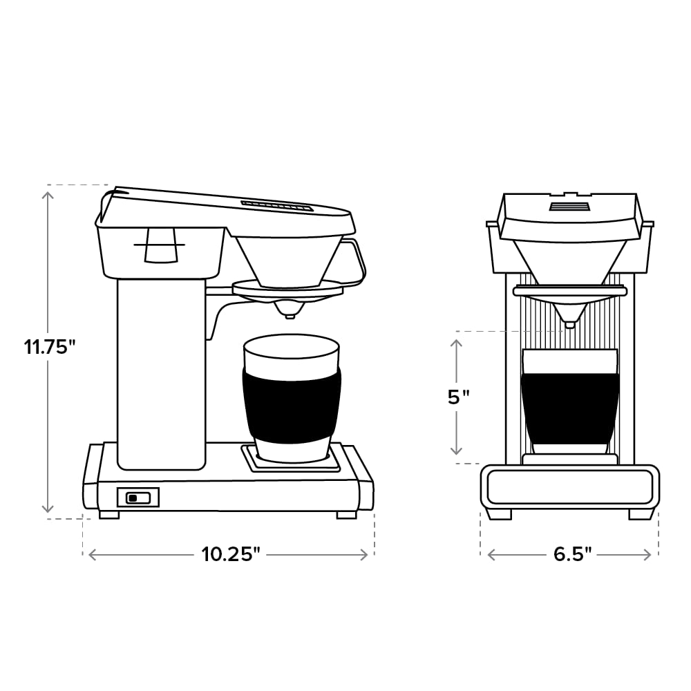 Technivorm Moccamaster Cup One removable cup holder fits different cup sizes