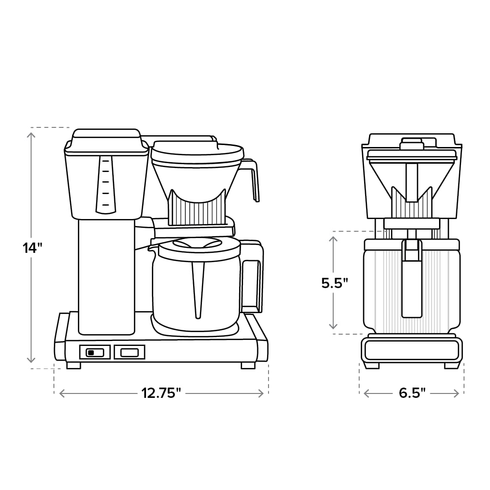 Technivorm Moccamaster half/full carafe selector enables flexible servings