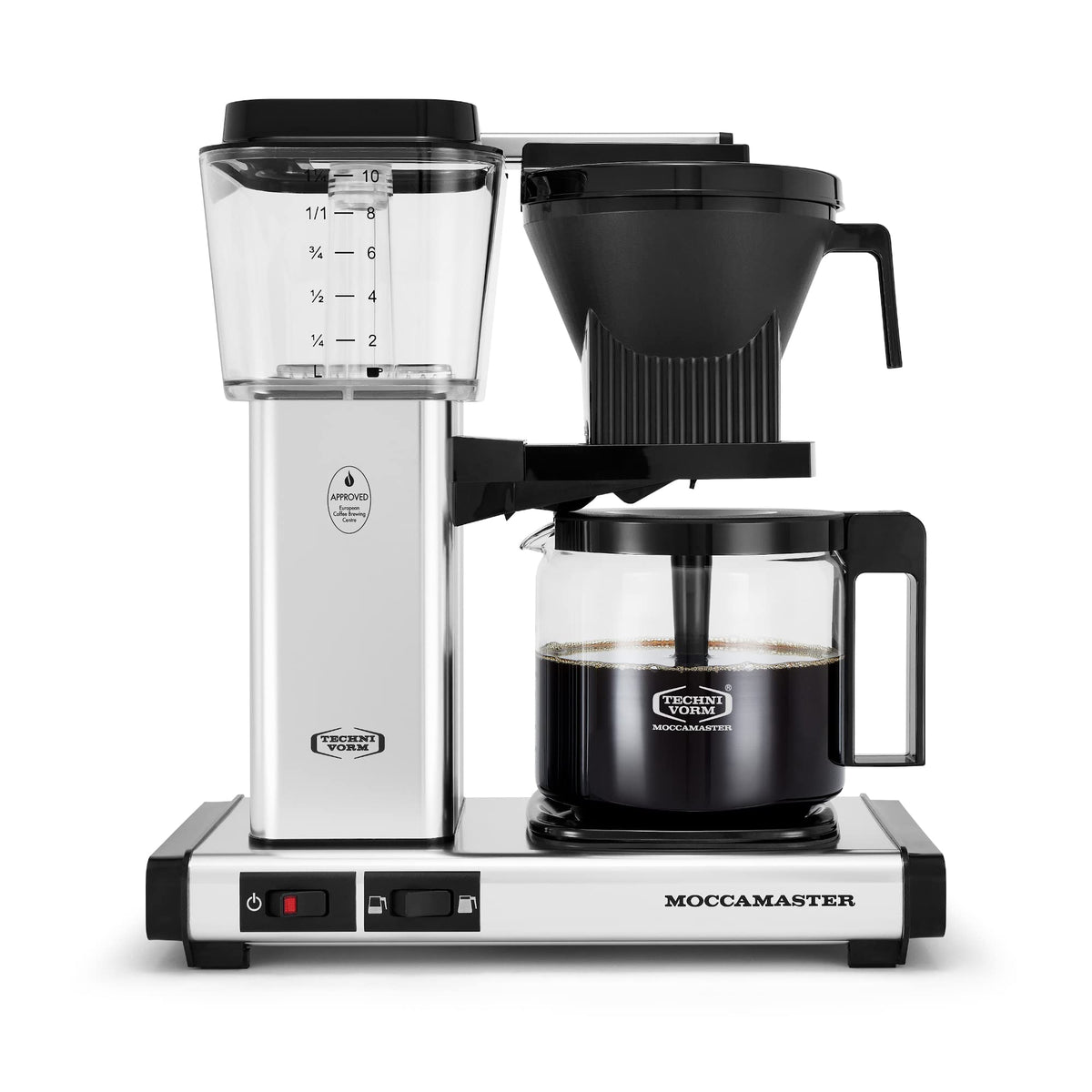 Technivorm Moccamaster KBGV Select 10-cup brewer shown for consistent temperature