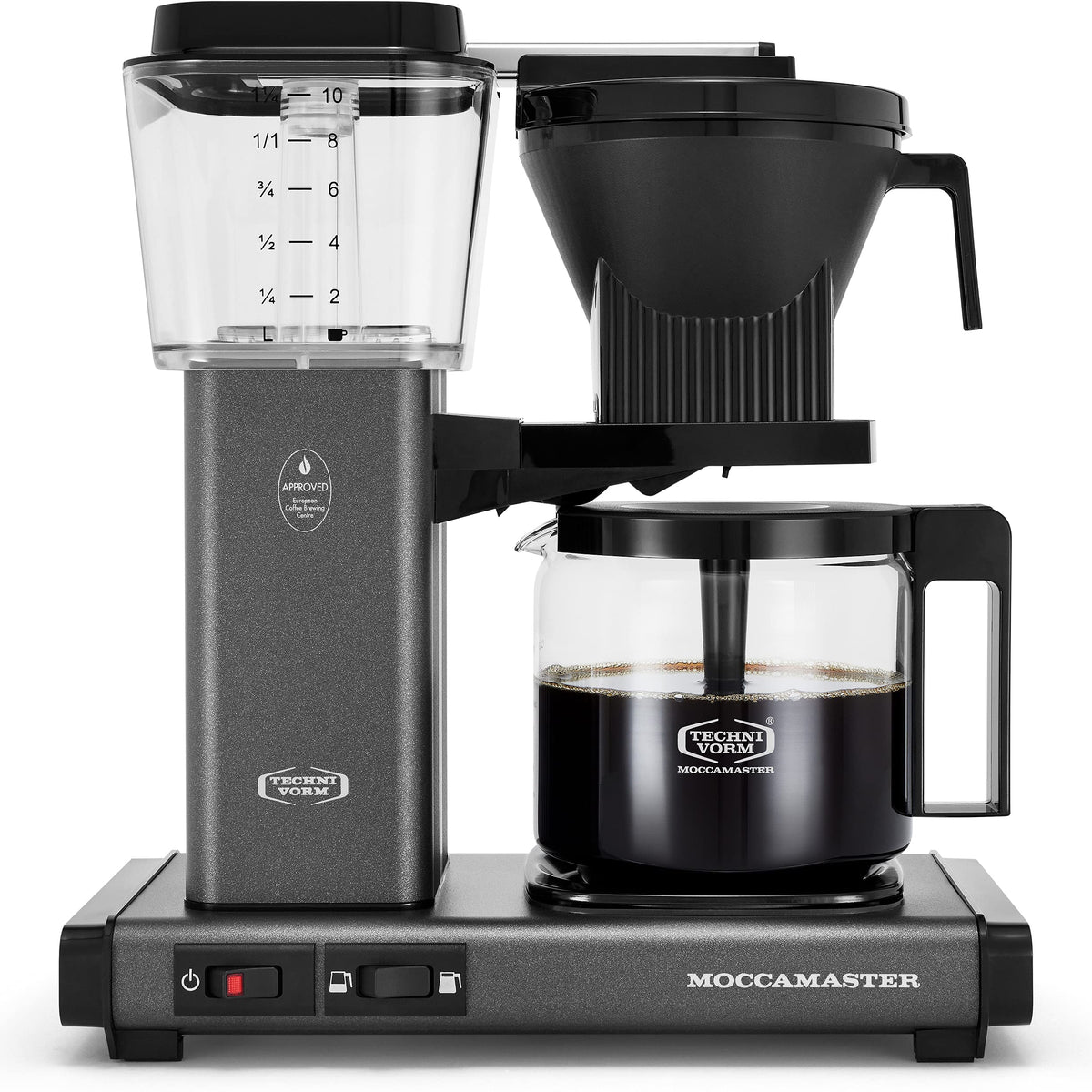 Technivorm Moccamaster KBGV Select half-carafe brew for small batches.