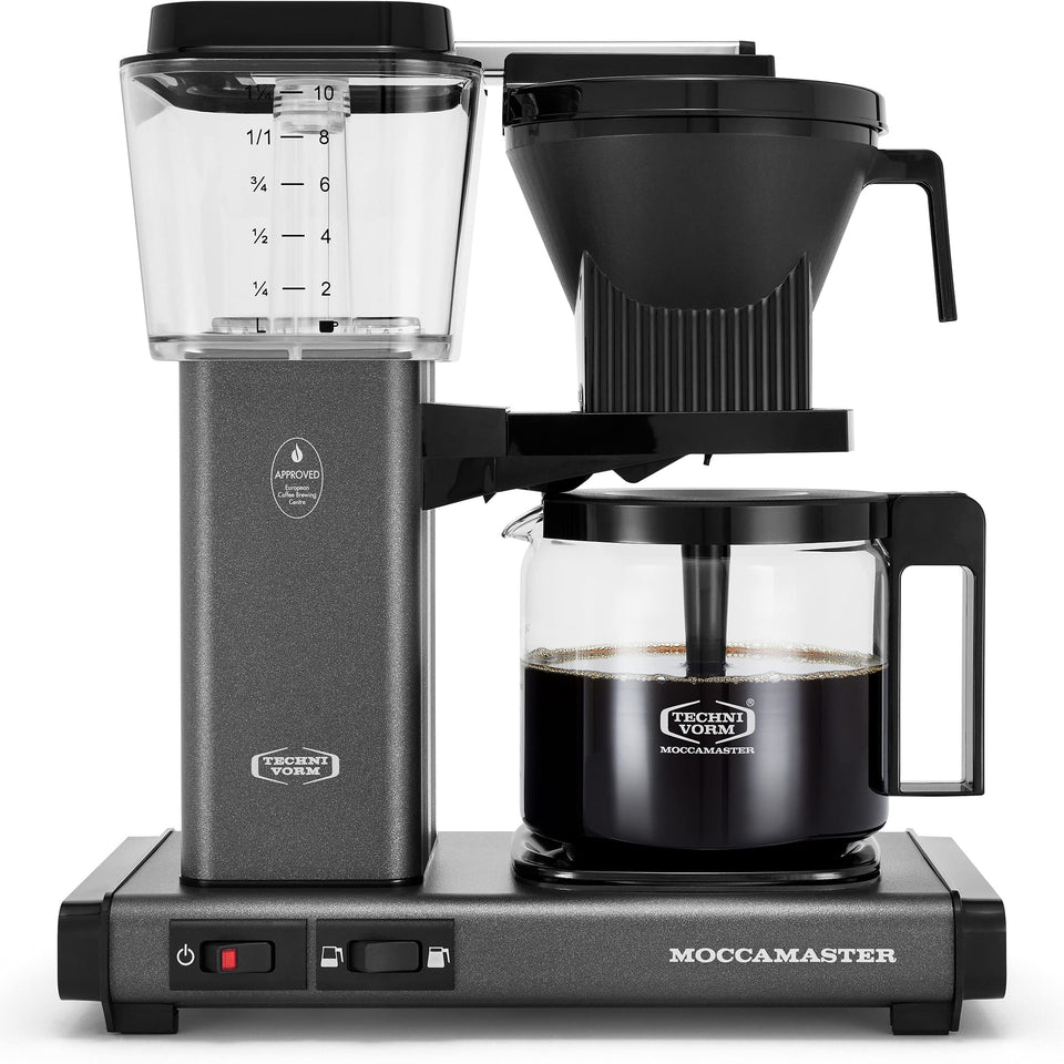 Technivorm Moccamaster KBGV Select half-carafe brew for small batches.