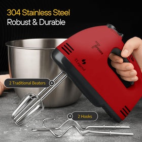 TechnoLegend hand mixer compact design makes storage easy in small kitchens.