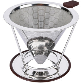 TechShare pour-over filter with 800-mesh steel for rich, clean extraction.