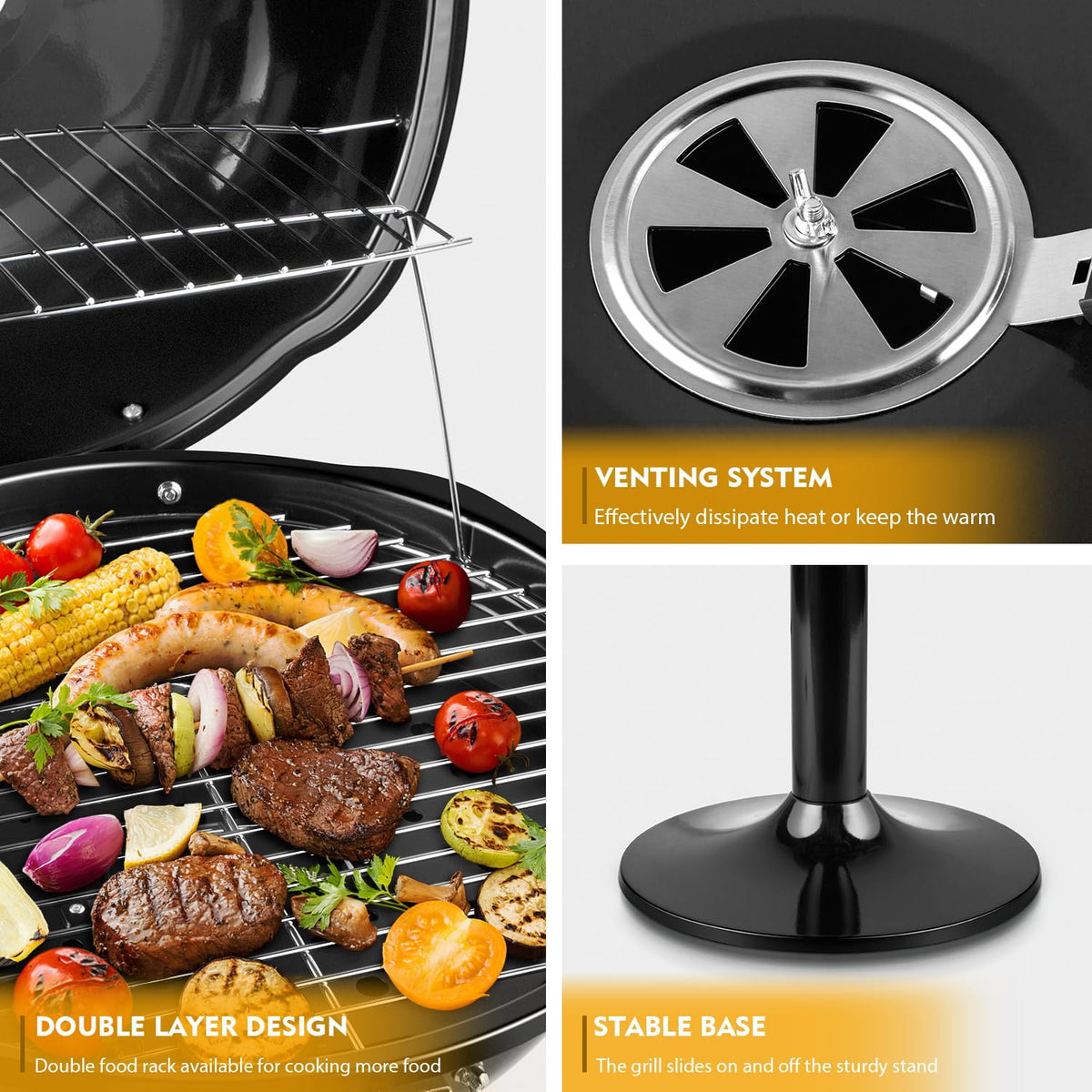 Techwood Electric Grill with adjustable heat control enables precise cooking.