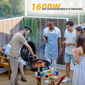 Techwood Electric Grill drip tray reduces mess and simplifies cleanup after meals.