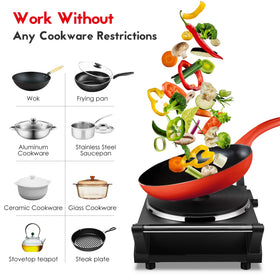 Techwood Hot Plate with adjustable temperature for precise cooking.