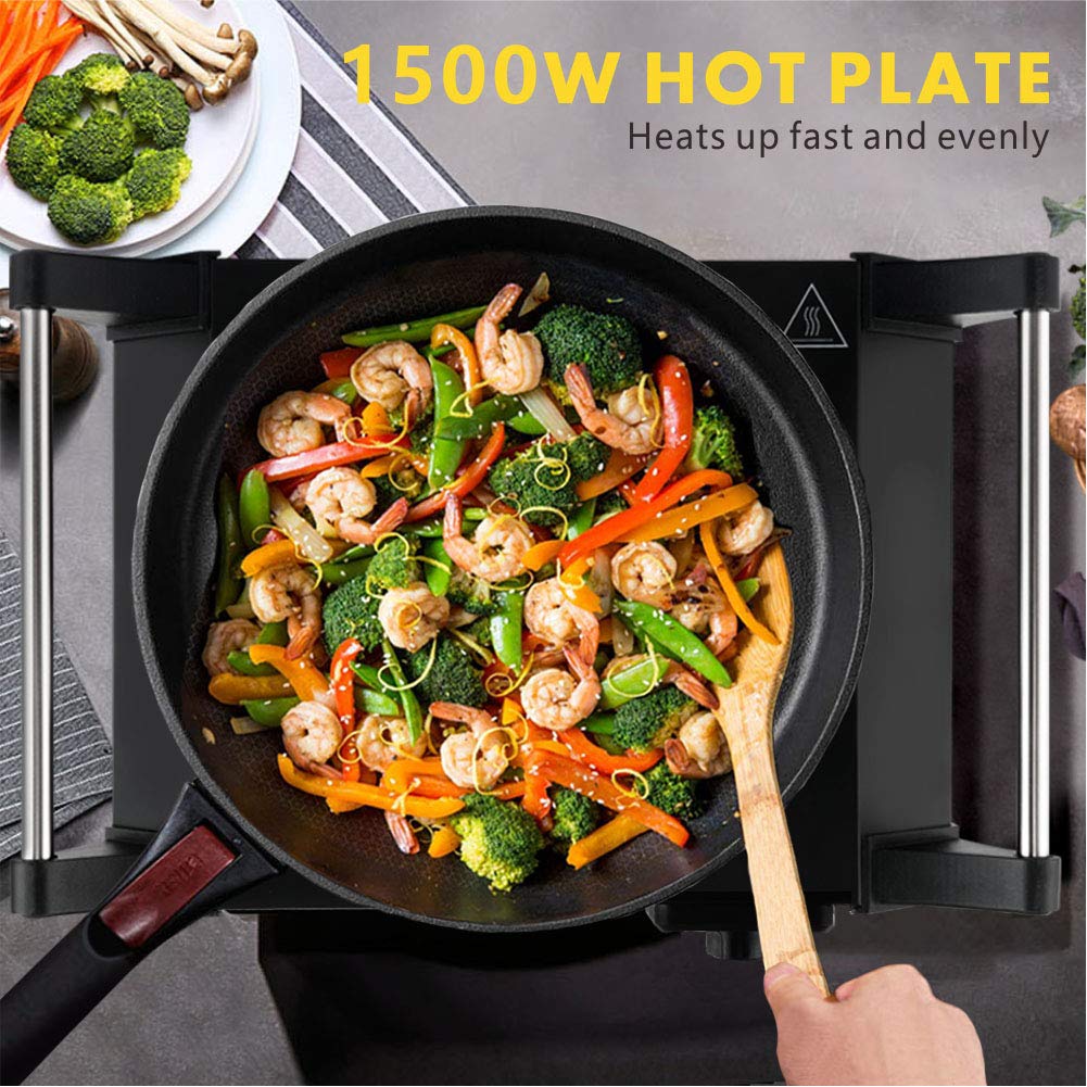 Techwood Hot Plate easy cleanup with wipe-clean stainless surface.