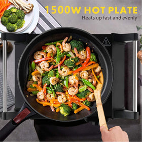Techwood Hot Plate easy cleanup with wipe-clean stainless surface.