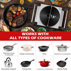 Techwood hot plate stainless steel housing resistant to frequent use.