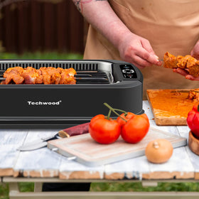 Nonstick removable plates simplify cooking and cleanup.