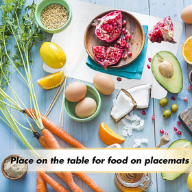 Tecmisse large 17x11 placemats fit tables and shelves neatly.