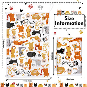 TecUnite cat graphics brighten the kitchen while wiping spills neatly.
