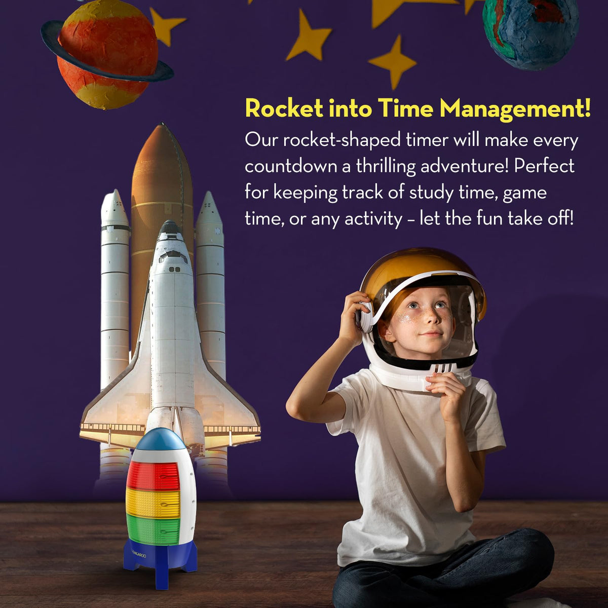 Ted Kangaroo Countdown Timer memory function recalls your last timer settings for quick use.
