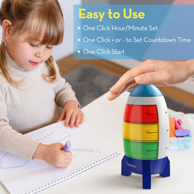 Ted Kangaroo Countdown Timer traffic-light system guides transitions with color cues.
