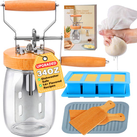Teemars Butter Churner 34oz Mason Jar ready for homemade butter customization