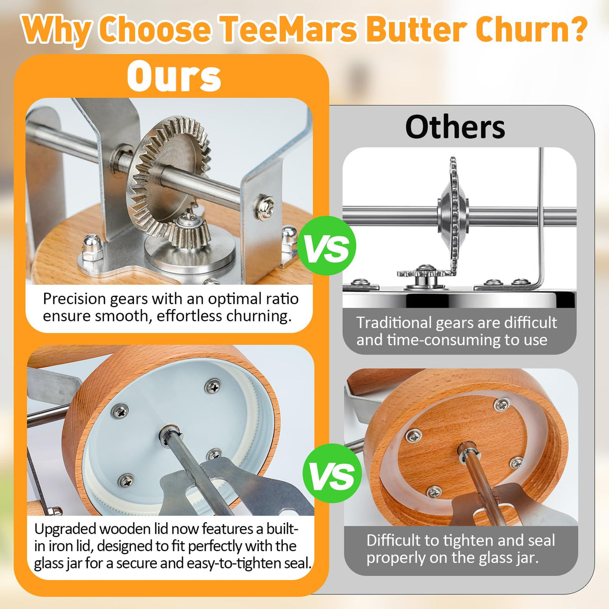 Teemars Silicone Butter Mold with lip for easy shaping of butter