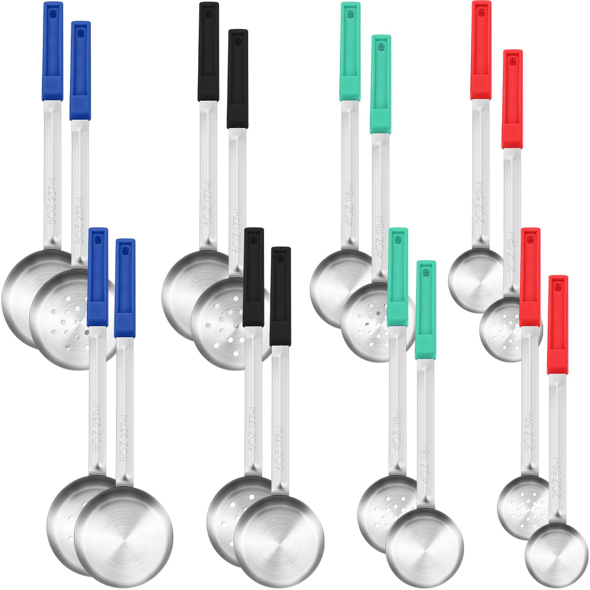 Teenyyou 8-color slotted portion spoons for precise servings at meals.
