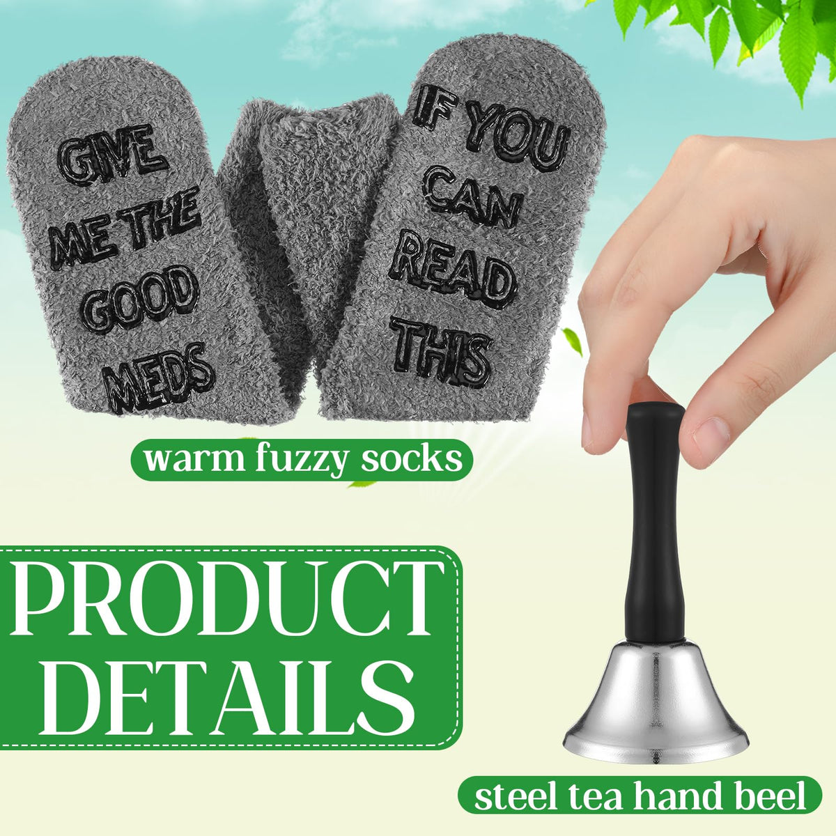 Teenyyou silver hand bell durable and cheerful for daily routines