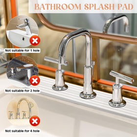 Teenyyou faucet mat with stripes emphasizing quick drying and drip control.