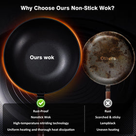 Teewe pre-seasoned carbon steel offers natural non-stick and durability