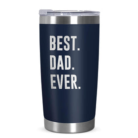 TEEZWONDER navy tumbler from dad gifts, great for on-the-go coffee.